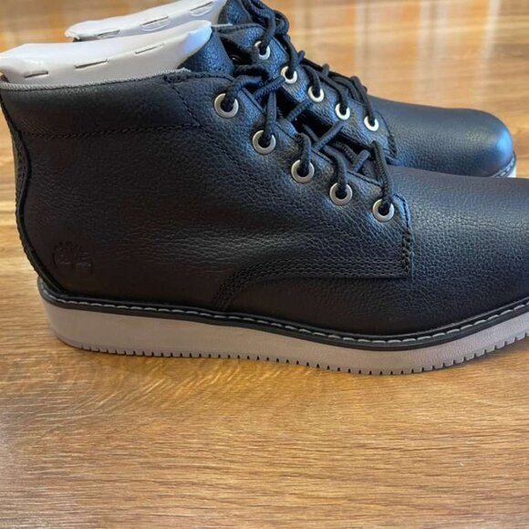 TIMBERLAND MENS REDWOOD EDGE MID LACE CHUKKA BOOT BLACK FULL GRAIN A6CW2-W02 - Picture 2 of 7
